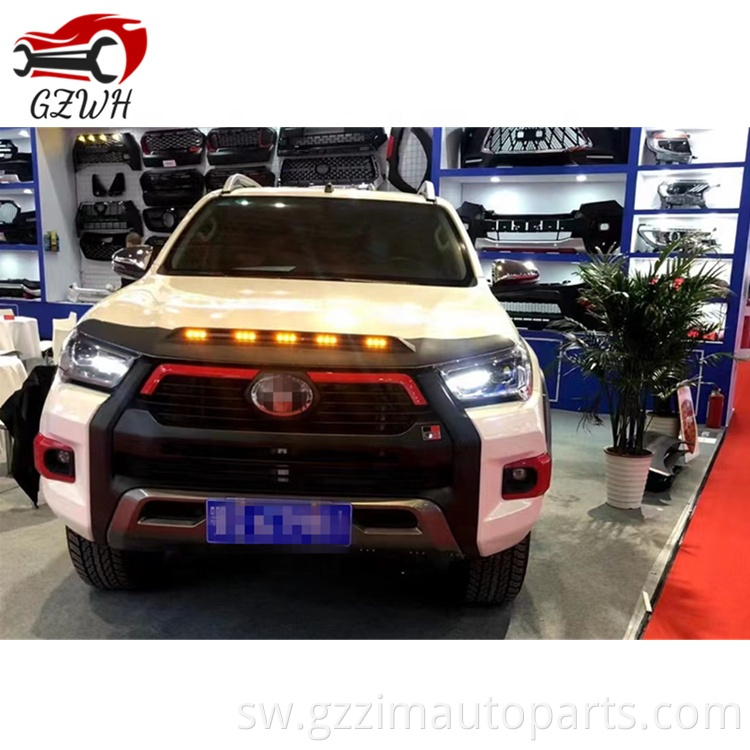 Car Led Lights Front Bonnet Hood Guard With Led For Hilux Revo 2016 20214